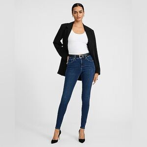 Express Dark Blue Skinny Jeans Ankle Length
